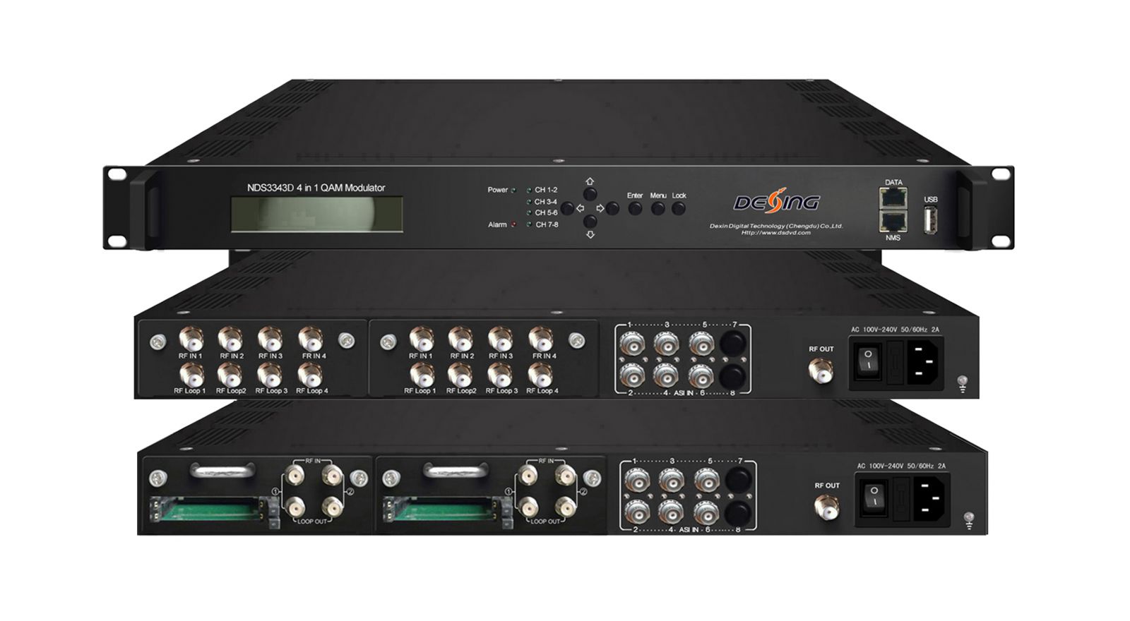 NDS3343D 4 in 1 Mux-Scrambling QAM Modulator